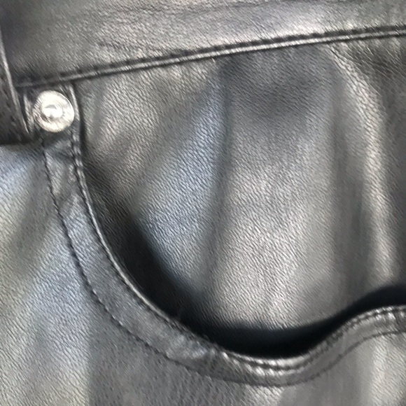 Zara Black Vegan Leather Maxi Skirt EUC size L - Picture 3 of 9